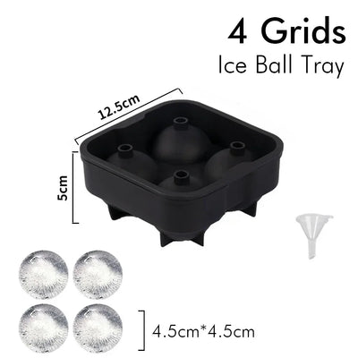 Silicone Ice Cube and Ice Ball Tray