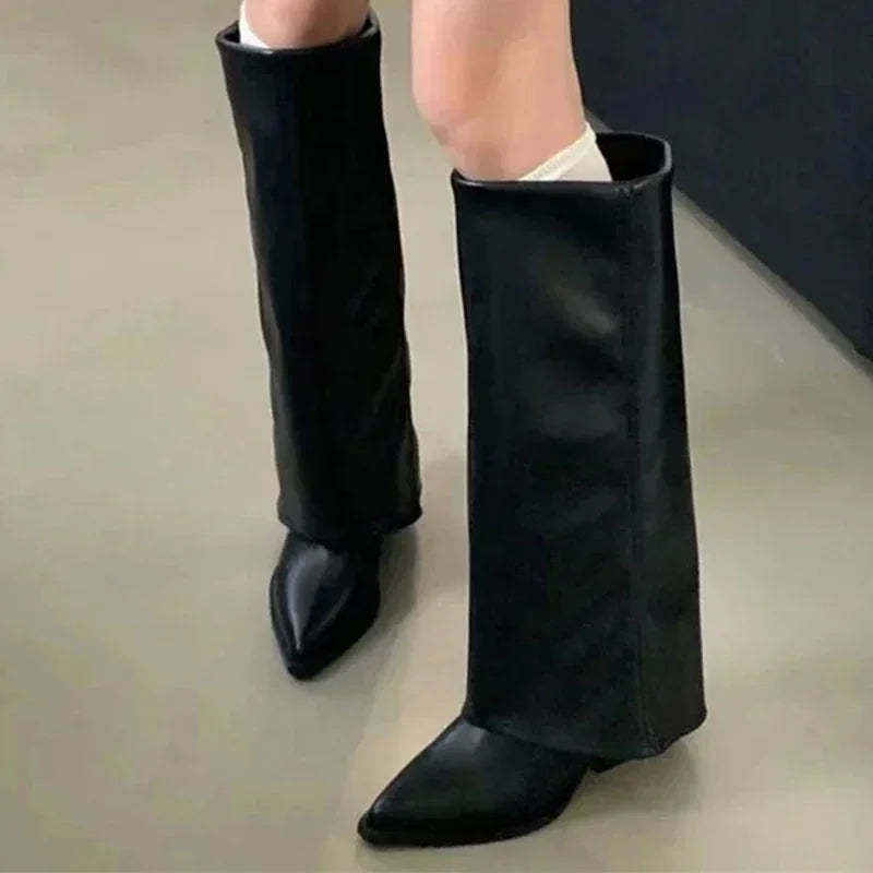 Zoe - Chunk Leather High Boots