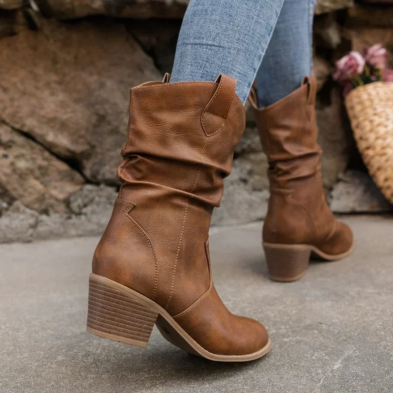 Cassidy - Classic Mid-Calf Western Boots