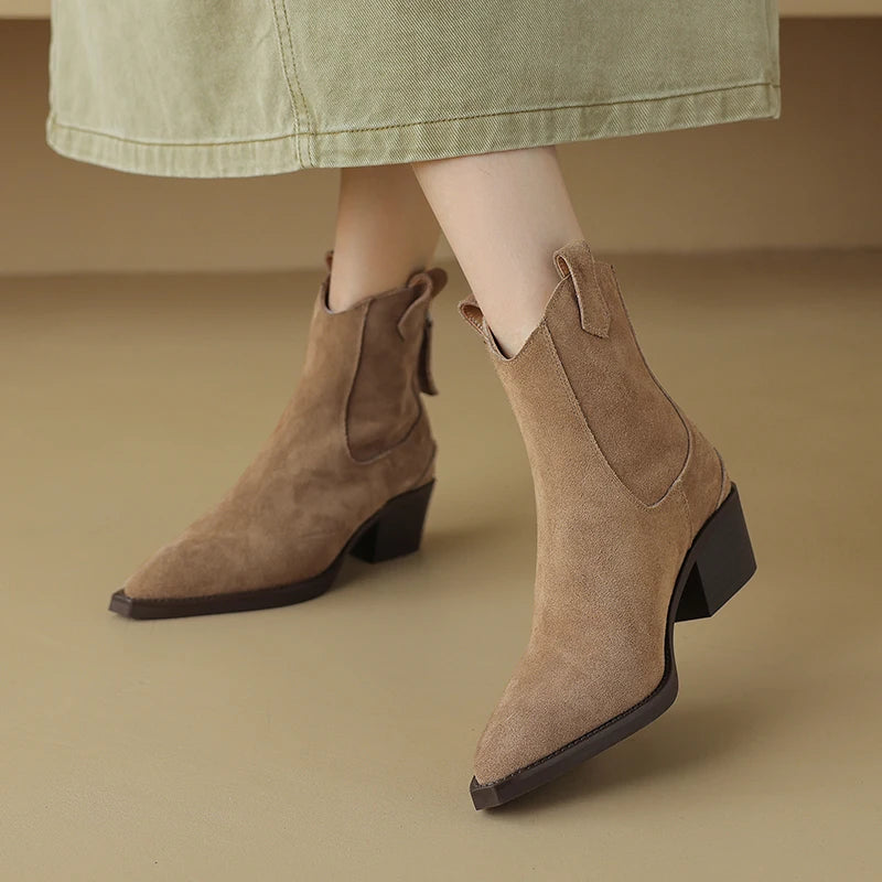 Penny - Classic Cow Suede Boots