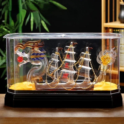 1000ml Lead-Free Chinese Dragon Whiskey Bottle