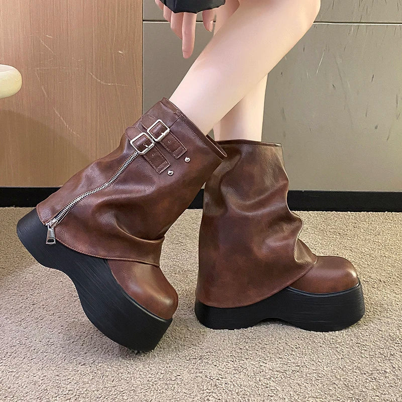Liane - Soft Leather Ankle Mid Calf Boots