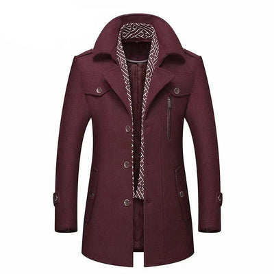 Tom - Quilted Thick Warm Wool Coat