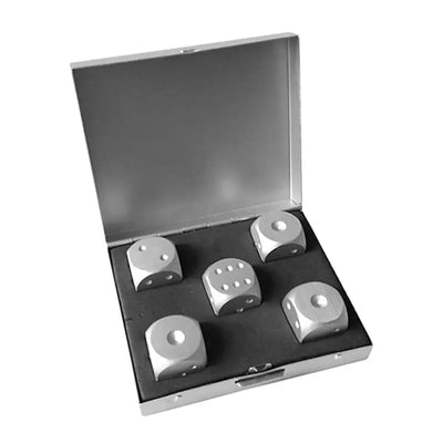 5pcs Aluminum Alloy Ice Cubes Dices Set