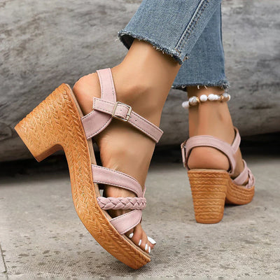 MELODIE - Braided Strap Platform Sandals