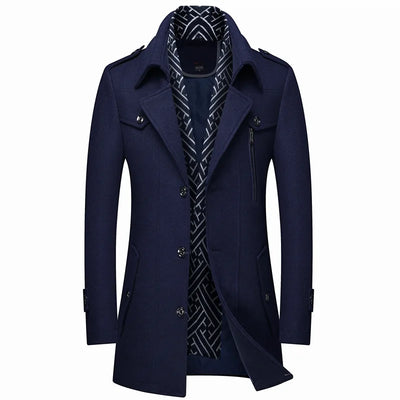 Tom - Quilted Thick Warm Wool Coat