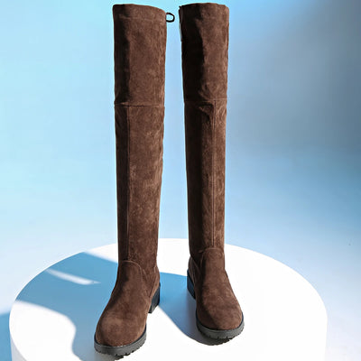 Annie - Suede Knee Boots