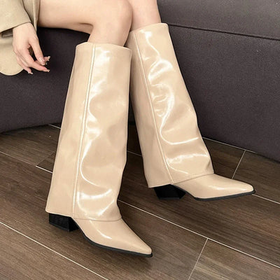 Zoe - Chunk Leather High Boots