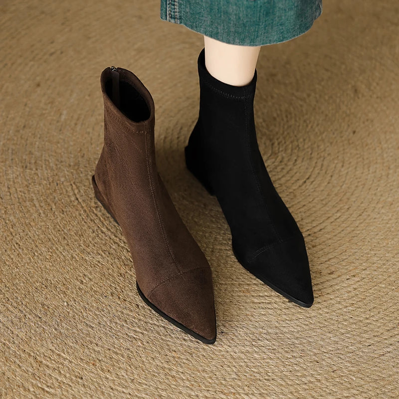 Vilma - Vintage Suede Ankle Boots