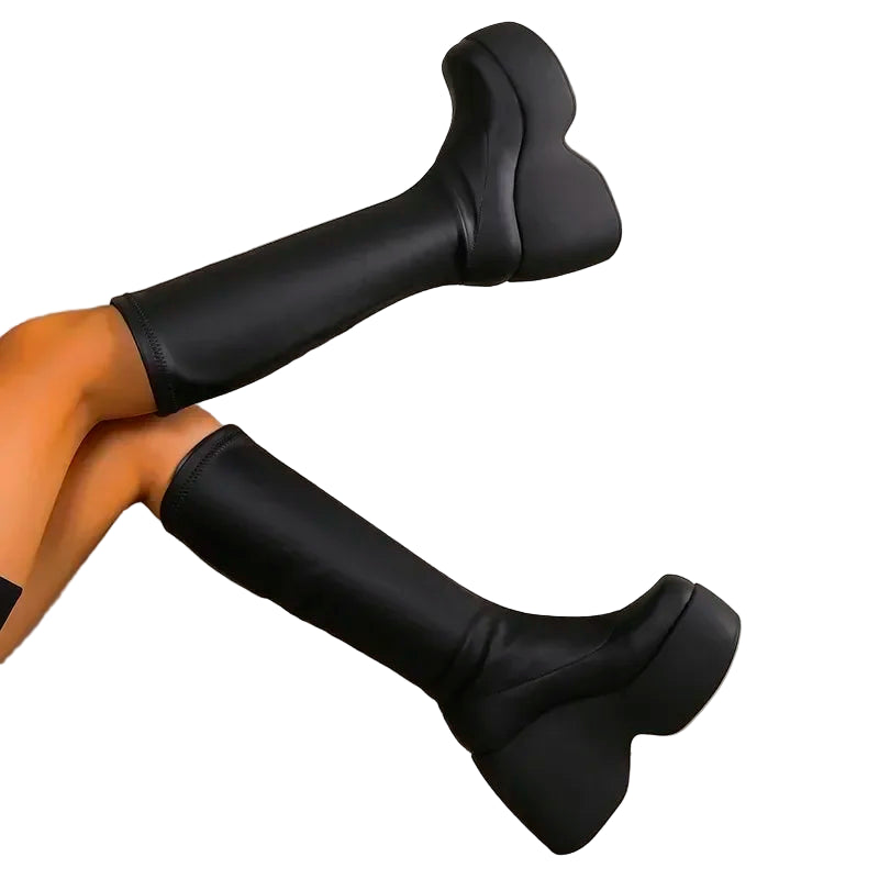 Trisha - Elegant Chunky Boots