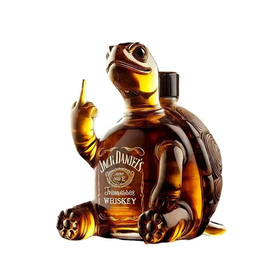 High Quality Turtle Raising Middle Finger Glass Bottle