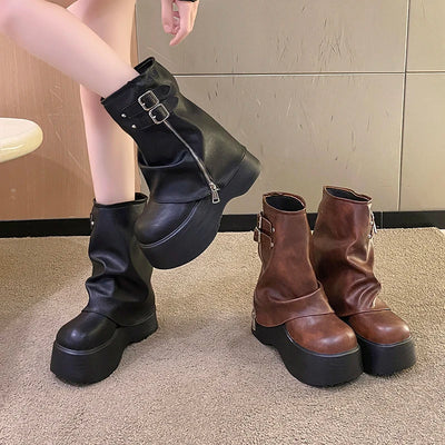 Liane - Soft Leather Ankle Mid Calf Boots