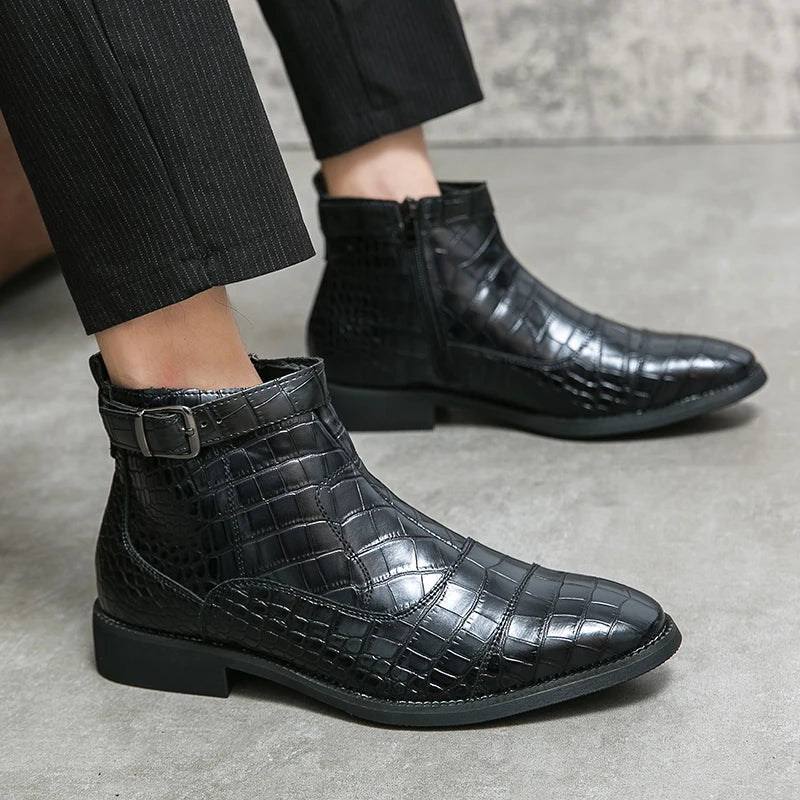 Baron - Leather Boots with Buckle
