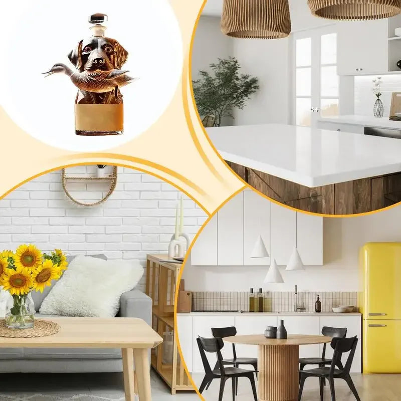 Airtight Whiskey Hound Glass Bottle