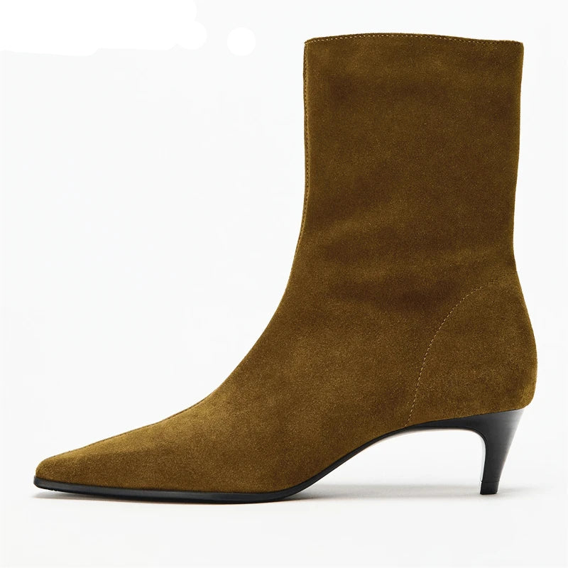 MORAZORA - Luxury Cow Leather Ankle Boots