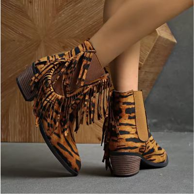 Skylar - Luxury Fringe Ankle Boots
