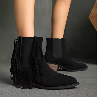 Skylar - Luxury Fringe Ankle Boots