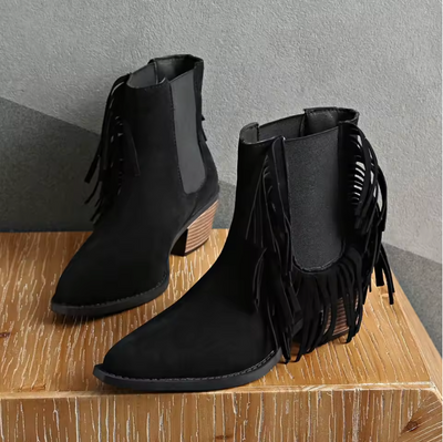 Skylar - Luxury Fringe Ankle Boots