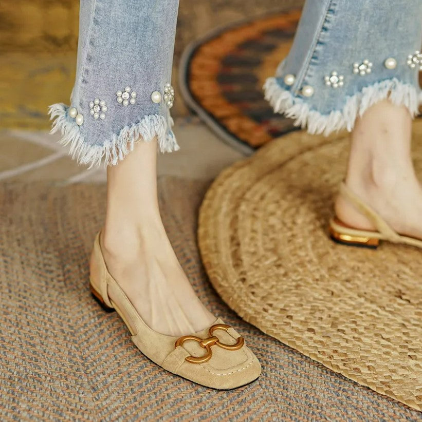 Brenna - Orthopedic Leather Buckle Sandals