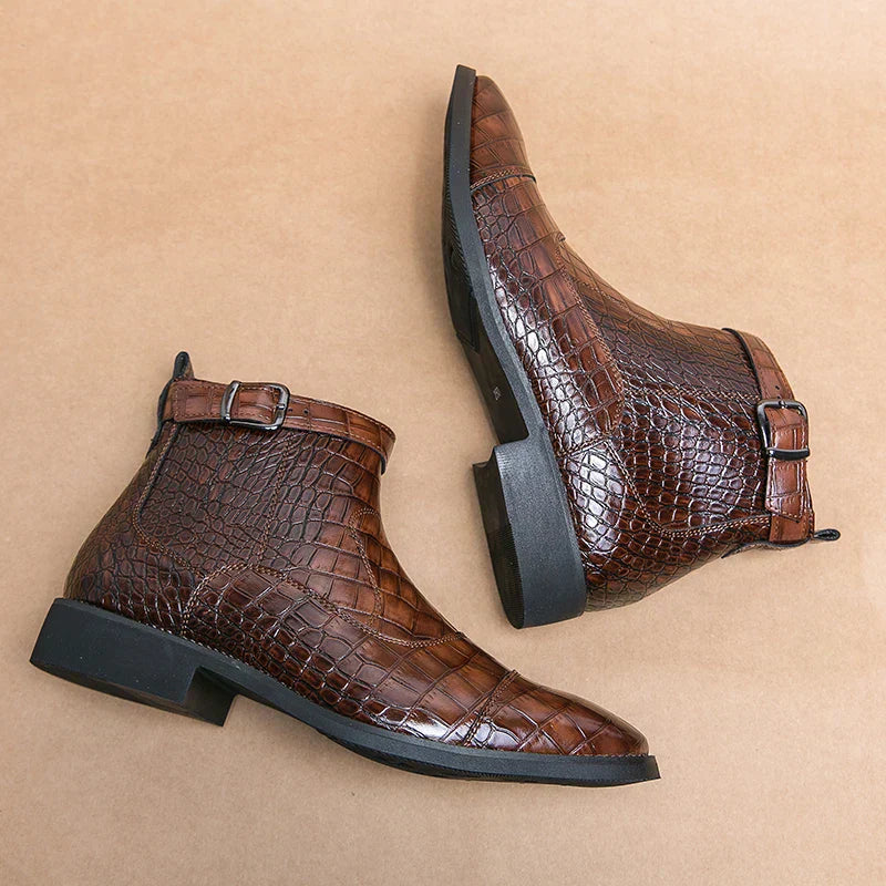 Baron - Leather Boots with Buckle