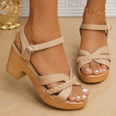 MELODIE - Braided Strap Platform Sandals