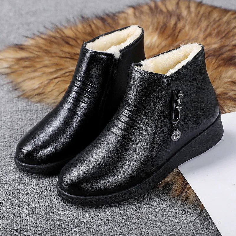 Aleah - Plush Non-slip Ankle Boots
