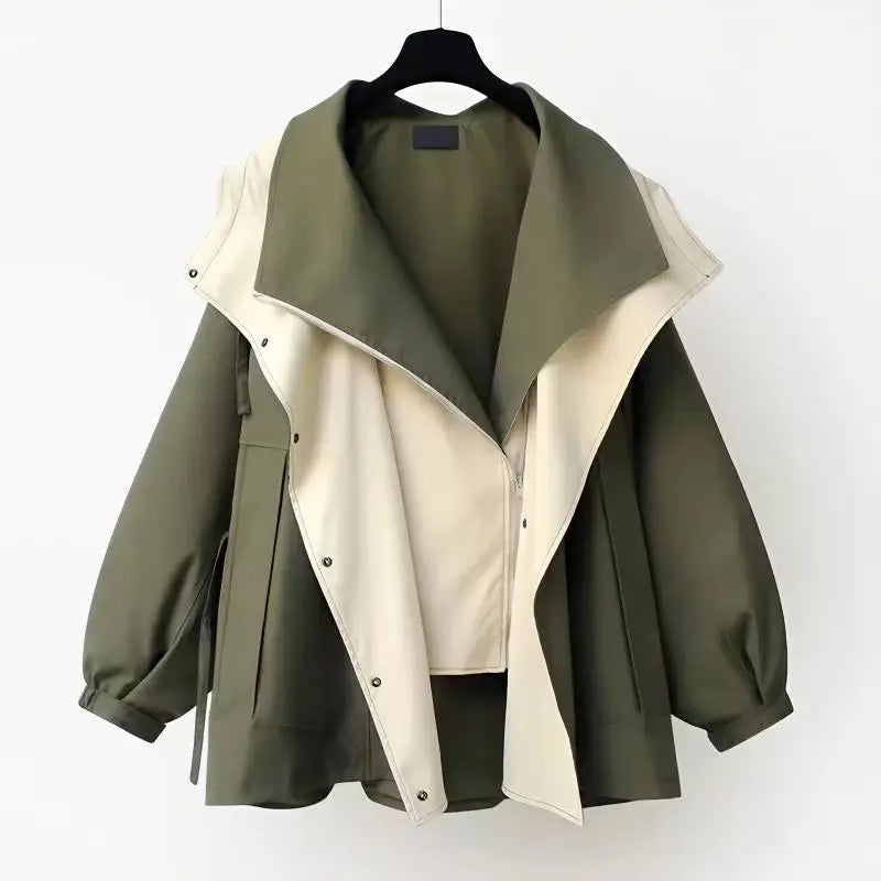 Xiandra - Trendy Hooded Windbreaker Coat