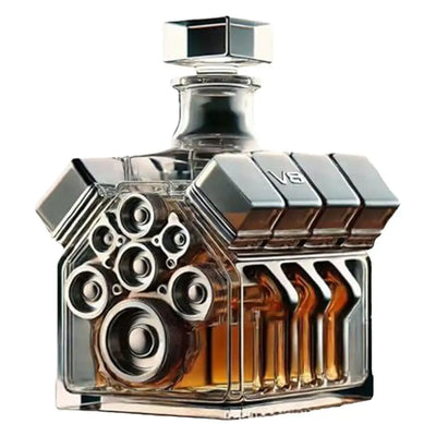 V8 Engines Shape Whiskey Bottle
