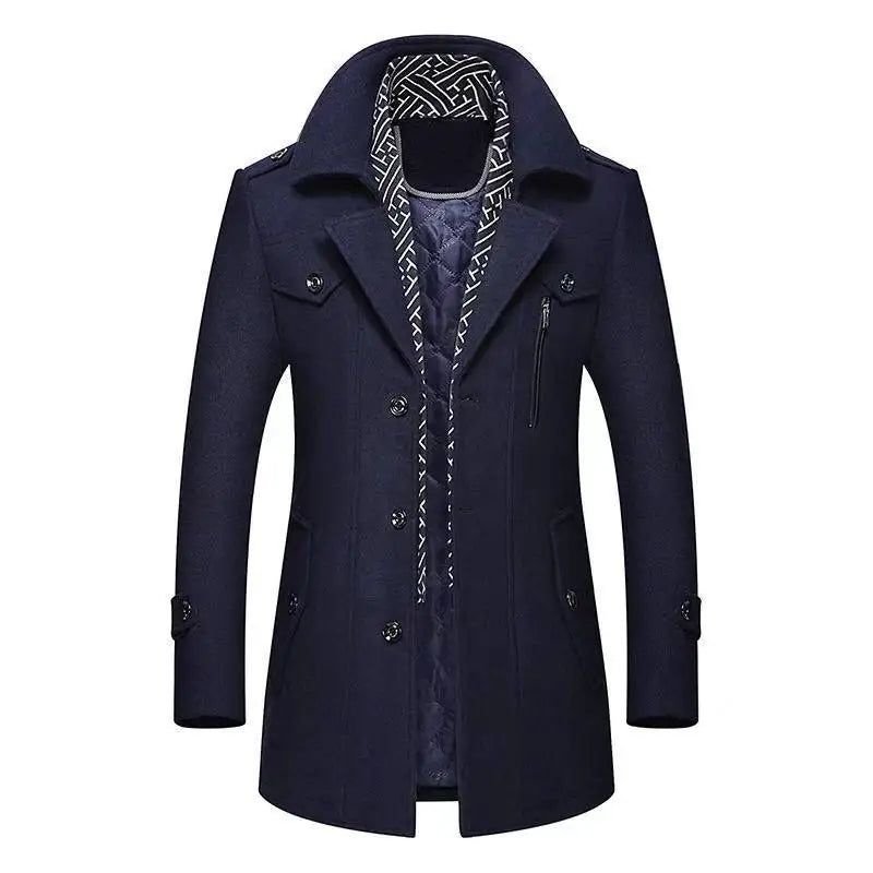 Tom - Quilted Thick Warm Wool Coat