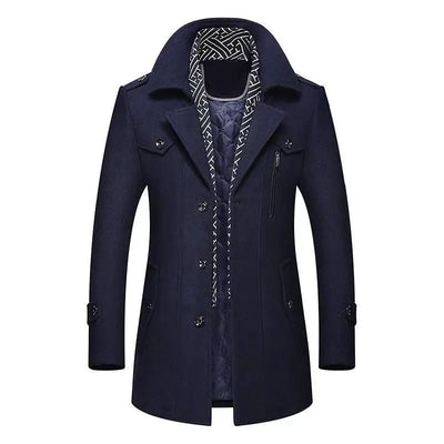 Tom - Quilted Thick Warm Wool Coat