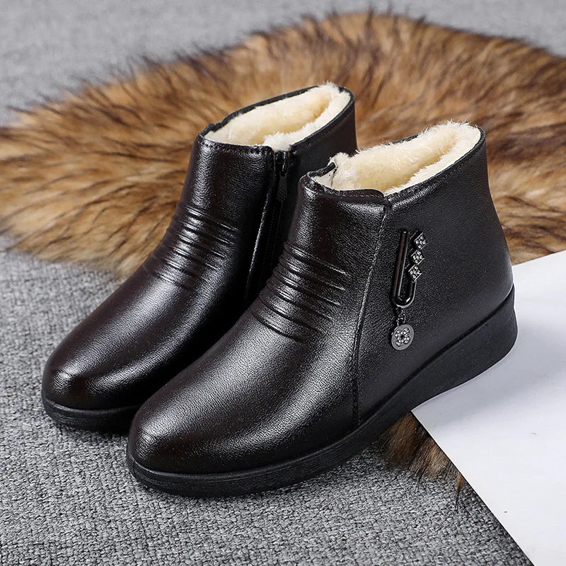 Aleah - Plush Non-slip Ankle Boots