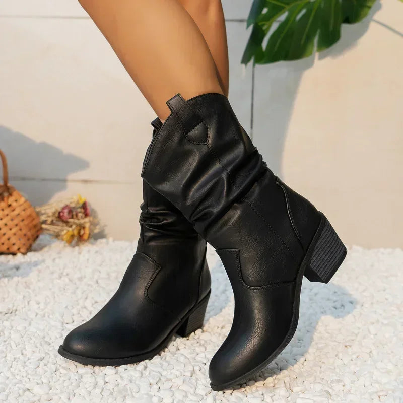 Cassidy - Classic Mid-Calf Western Boots