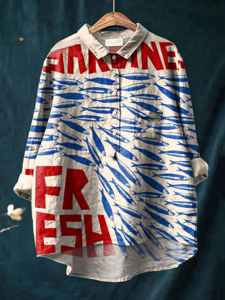 Ocean - Fresh Sardines Print Shirt