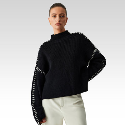 Alma - Oversized turtleneck sweater with delicate details