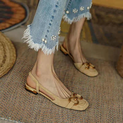 Brenna - Orthopedic Leather Buckle Sandals