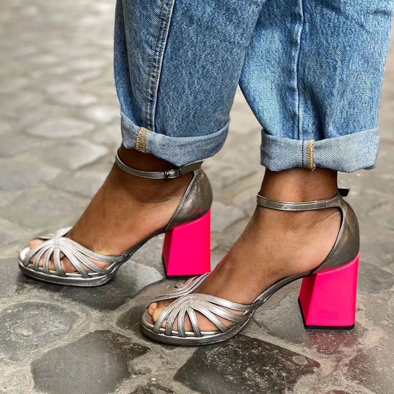 Isabella - Neon Block Heels
