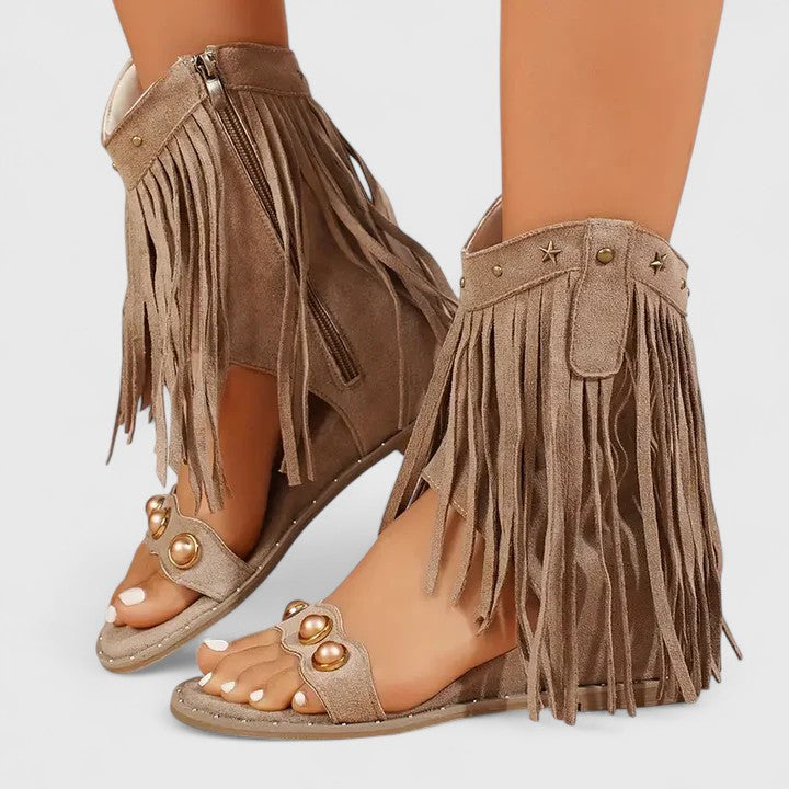 Carmen - Chic Fringe Sandals