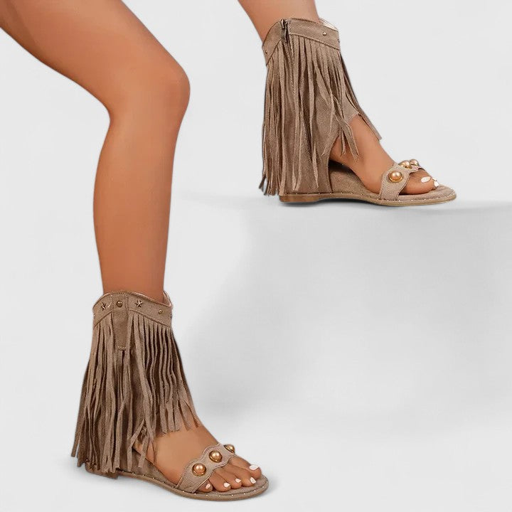 Carmen - Chic Fringe Sandals