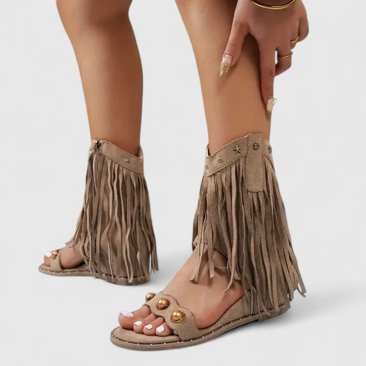 Carmen - Chic Fringe Sandals