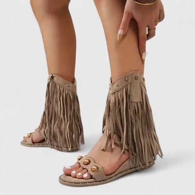 Carmen - Chic Fringe Sandals