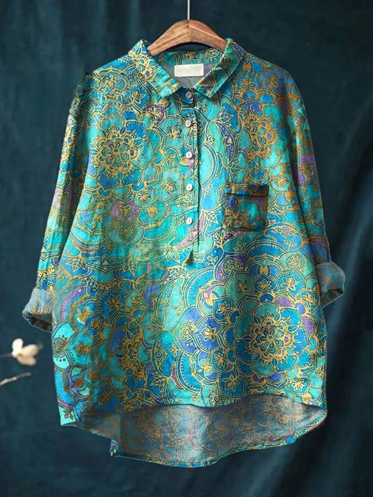 Amelia - Mandala Print Shirt