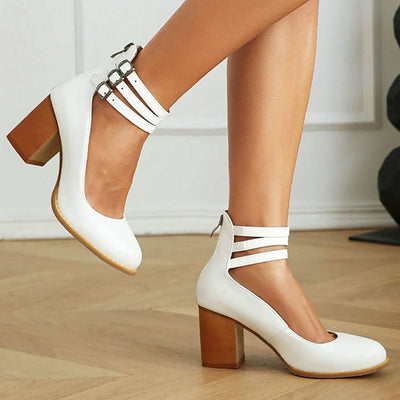 Ariana - Triple Buckle Heels
