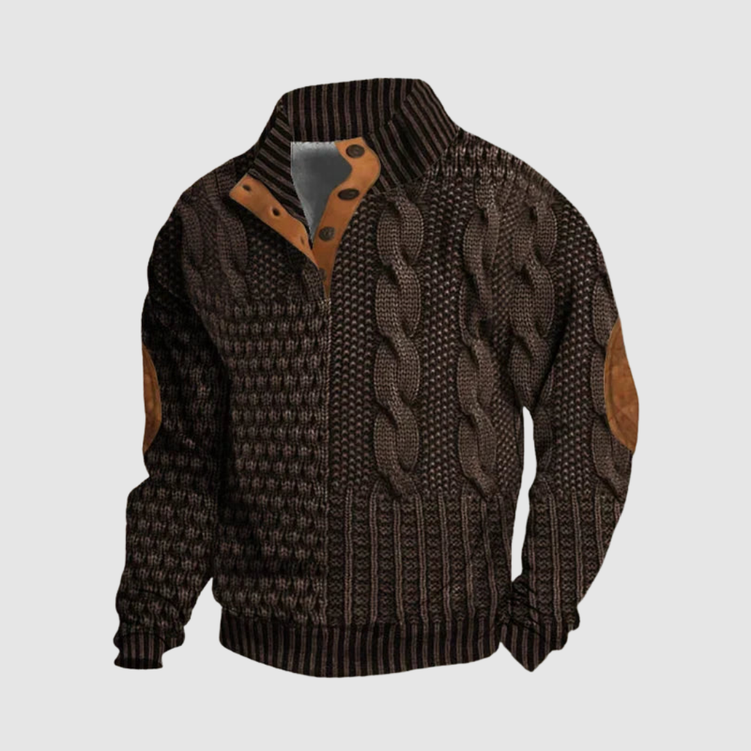 Alden™ | Patchwork Knit Sweater