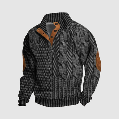 Alden - Patchwork Knit Sweater
