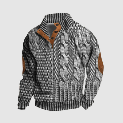 Alden - Patchwork Knit Sweater