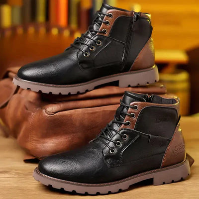 Jethro - Lace-up Boots in Durable Leather