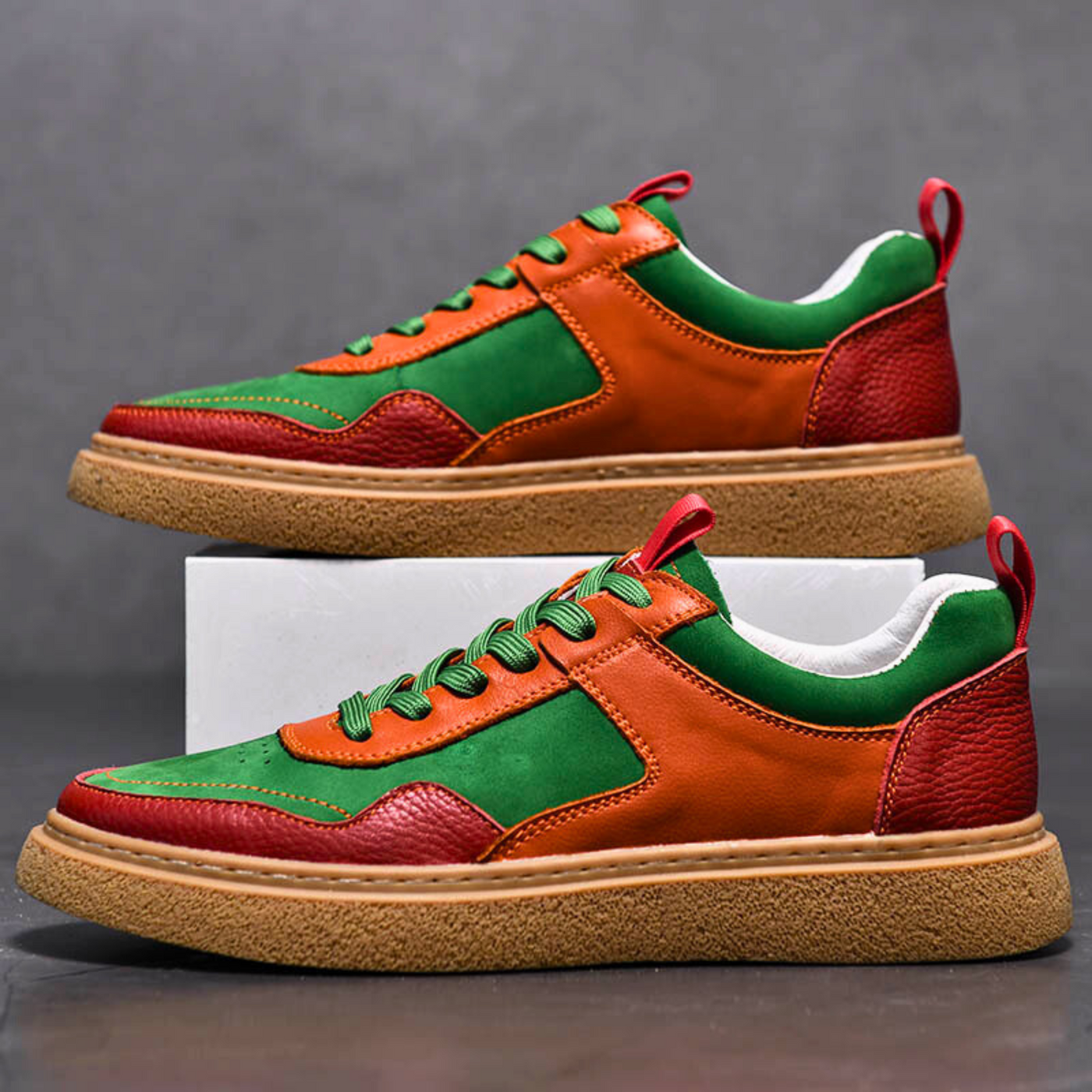Designer Genuine Leather Sneakers