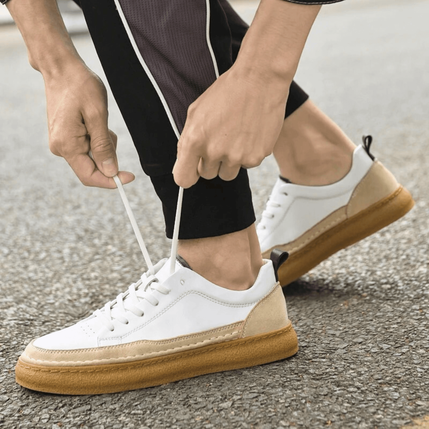 Italian Genuine Leather Sneakers