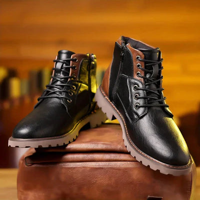 Jethro - Lace-up Boots in Durable Leather