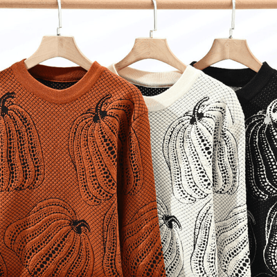 Pam - Pumpkin Knit Sweater